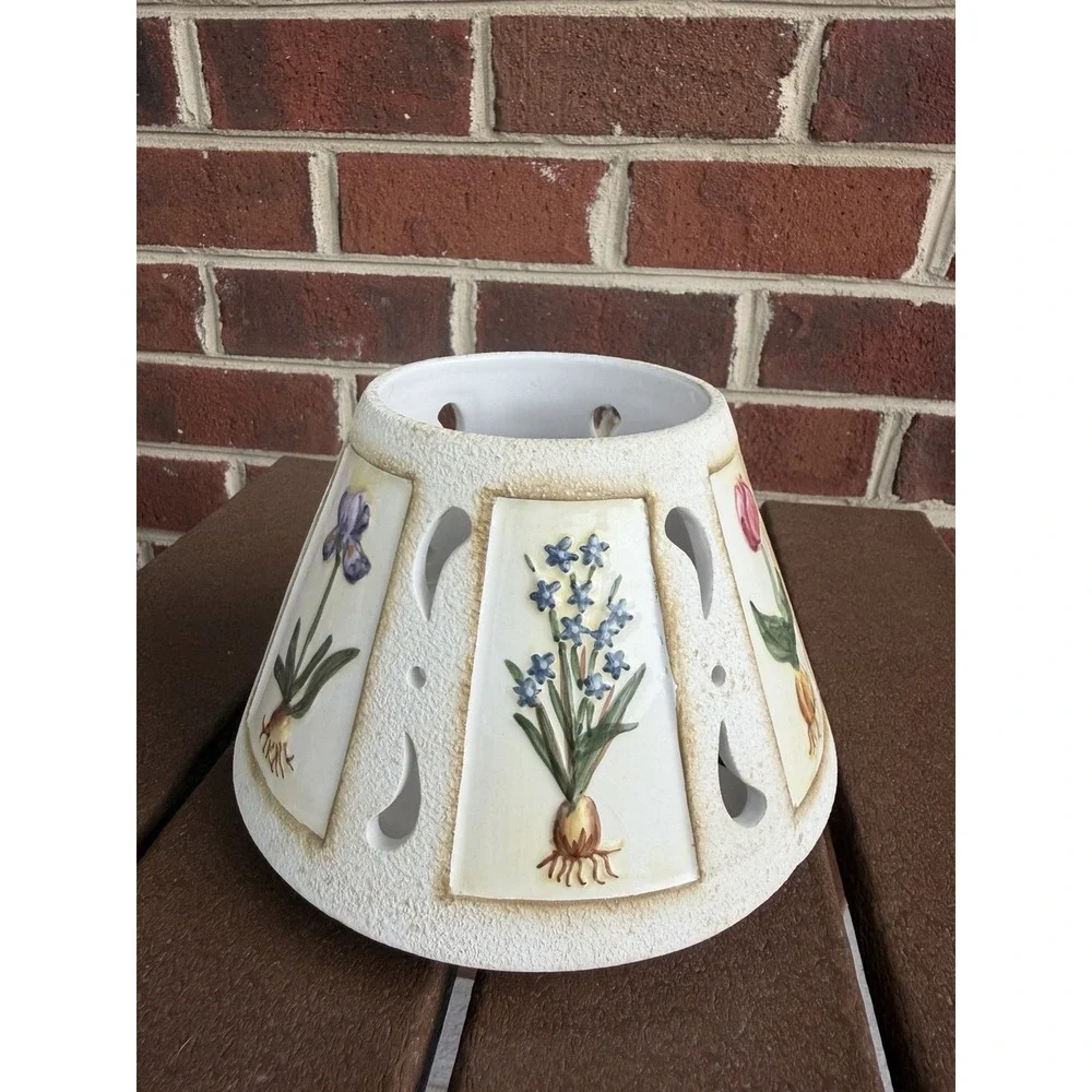 Yankee Candle Botanical Floral & Herb Shade & Plate - EUC